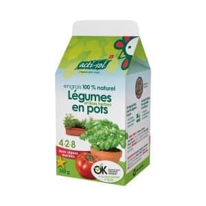 engrais pour légumes et fines herbes en pots