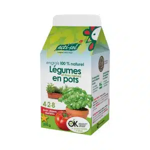 engrais pour légumes et fines herbes en pots